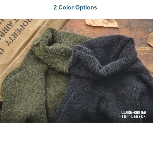 Suéter Cuello Alto de Mohair Sintético Grueso y Cálido para Hombre - Image 17
