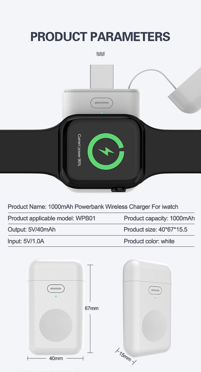 Cargador Inalámbrico Portátil para Apple Watch - Image 13