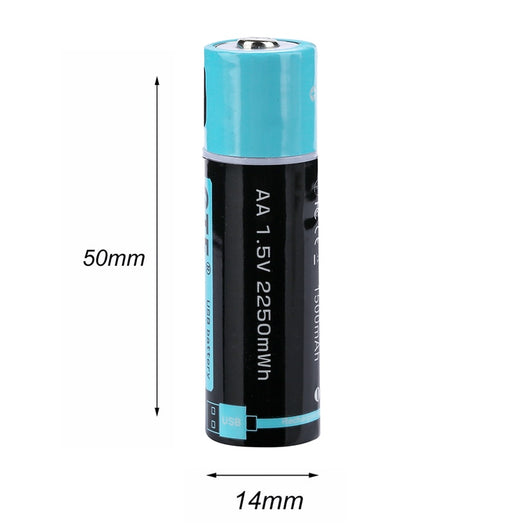 Batería Recargable AA 1500mAh USB - Carga Rápida 1.5V - Image 6