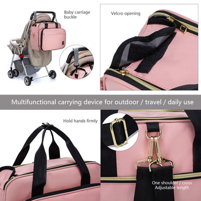 Bolsa Multifuncional 3 en 1: Cuna Portátil, Mochila y Bolso Mensajero - Image 8