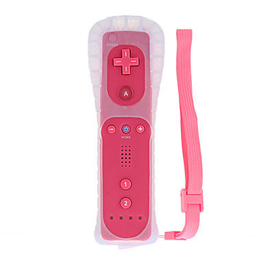 White Wii remote with a light blue silicone sleeve and a white Nunchuk controller with a grey wrist strap. - Image 23