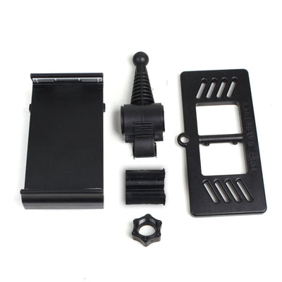 Black phone and tablet holder attached to a DJI Mavic Pro drone remote control, designed for 4-12 inch devices. - Image 9