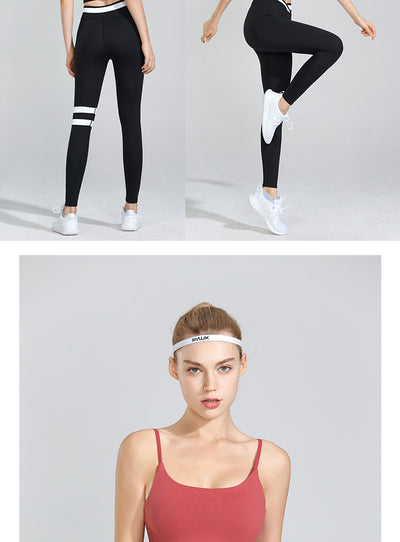 Conjunto Deportivo Mujer: Sostén Yoga Reforzado con Pantalón Rayado - Image 15