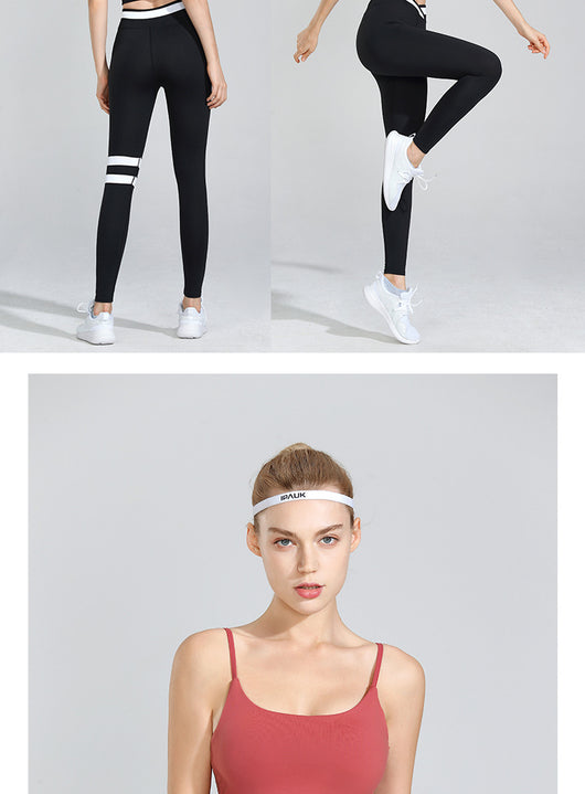 Conjunto Deportivo Mujer: Sostén Yoga Reforzado con Pantalón Rayado - Image 15