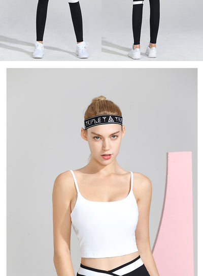 Conjunto Deportivo Mujer: Sostén Yoga Reforzado con Pantalón Rayado - Image 17