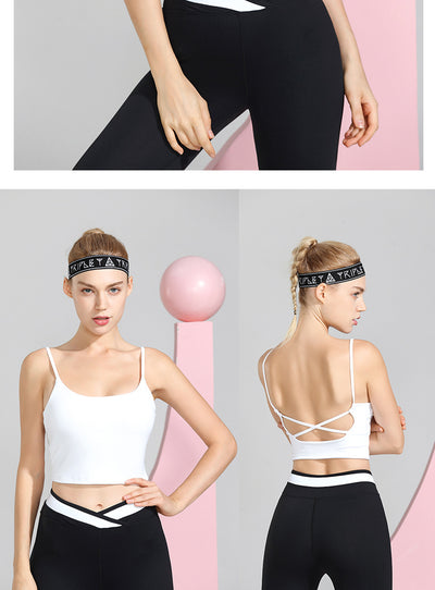 Conjunto Deportivo Mujer: Sostén Yoga Reforzado con Pantalón Rayado - Image 18