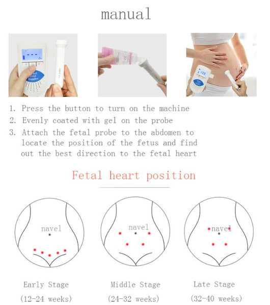 Monitor Doppler Fetal Portátil con Pantalla LCD 2M - Certificado FDA - Image 13