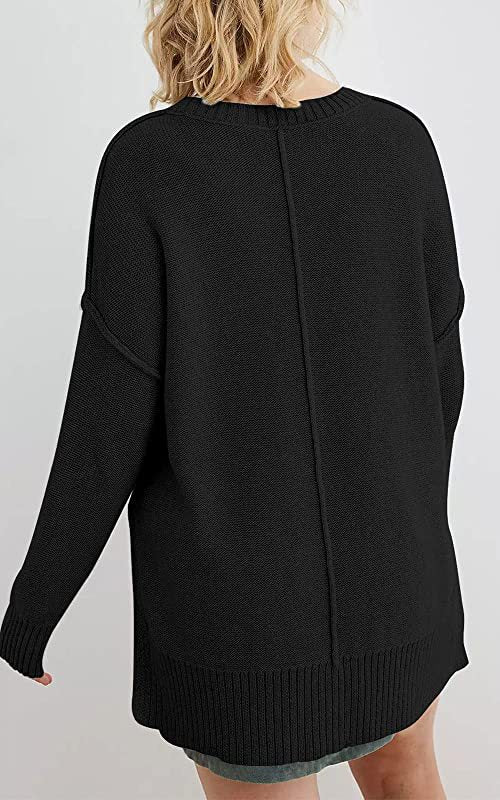 Suéter Cuello Redondo Manga Larga con Abertura Lateral Lana Suelta - Image 19
