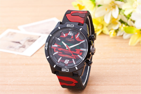 Reloj de Cuarzo Camuflaje con Correa de Silicona