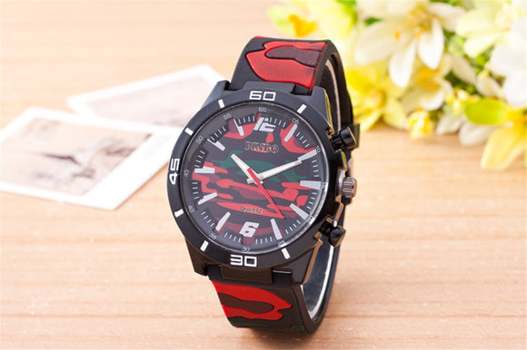 Reloj de Cuarzo Camuflaje con Correa de Silicona
