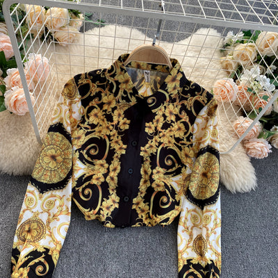 Camisa Bohemia Suelta con Solapa y Manga Larga - Image 13