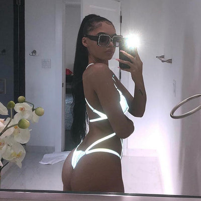 Traje de Baño Reflectante de Una Pieza - Image 12