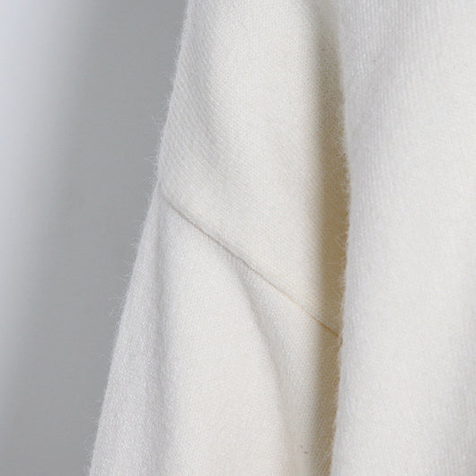 Suéter Suelto Cuello Alto y Hombros Descubiertos para Mujer - Image 15