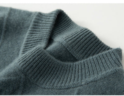 Suéter Cashmere Hombre Cuello Redondo Jacquard Elegante - Image 13