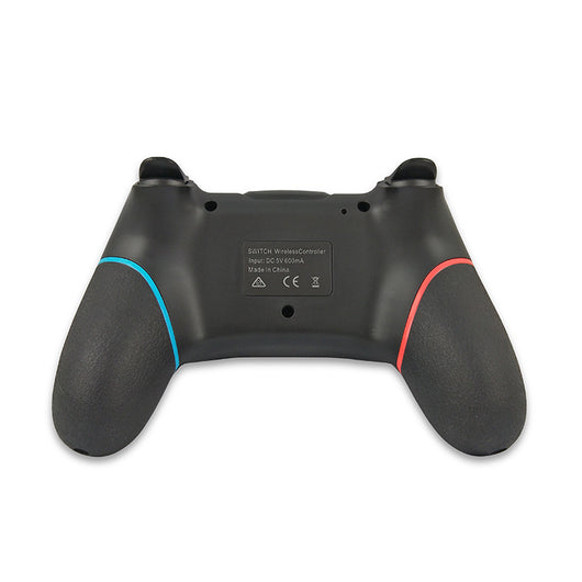 Black wireless Bluetooth game controller with blue and red accents, dual analog sticks, D-pad, and face buttons. - Image 11
