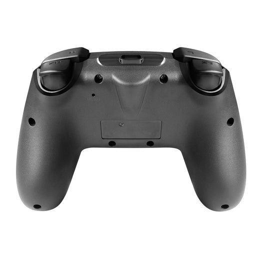 Black and red wireless Bluetooth gamepad with textured grips, dual analog sticks, D-pad, and face buttons. - Image 14