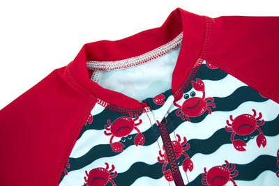 Traje de Baño Infantil Niño Estilo Coreano Manga Corta - Image 7