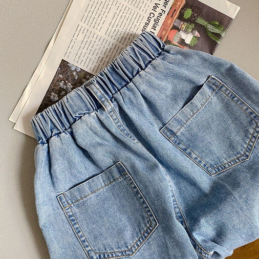 Pantalones Vaqueros Retro Niña Cintura Alta Pierna Ancha Corte Relajado - Image 9