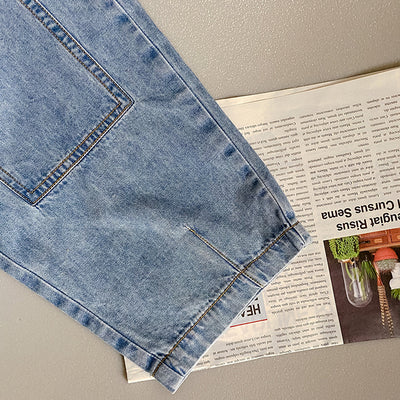 Pantalones Vaqueros Retro Niña Cintura Alta Pierna Ancha Corte Relajado - Image 10
