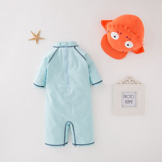 Traje de Baño Infantil Pez Globo con Protección Solar y Gorro - Conjunto 2 Piezas - Image 7