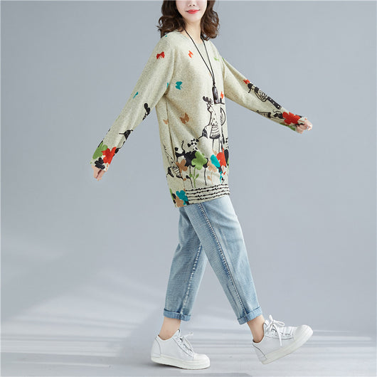 Blusa Casual Estampada Talla Grande para Mujer - Cuello Redondo - Image 11