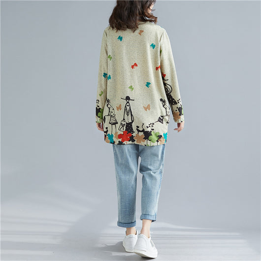 Blusa Casual Estampada Talla Grande para Mujer - Cuello Redondo - Image 13