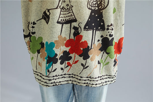 Blusa Casual Estampada Talla Grande para Mujer - Cuello Redondo - Image 18
