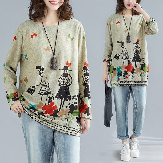 Blusa Casual Estampada Talla Grande para Mujer - Cuello Redondo - Image 19