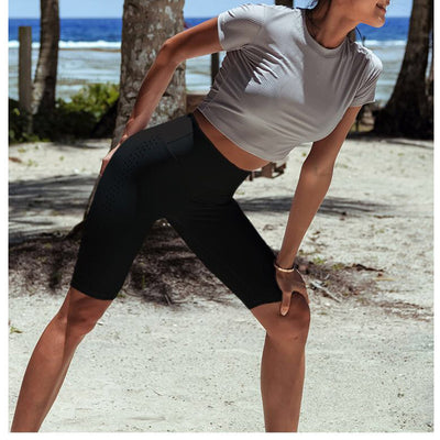 Shorts de Yoga Transpirables Ajustados con Diseño Hueco - Image 5