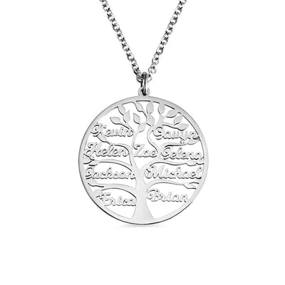 Collar Árbol de la Vida Personalizado con Nombres Familiares en Acero Inoxidable - Image 7