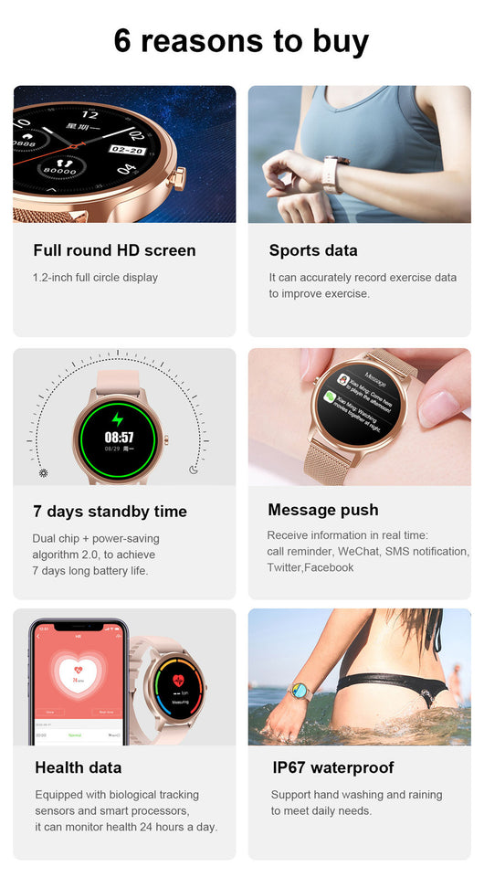 Pulsera Inteligente Deportiva con Monitor de Frecuencia Cardíaca y Sueño IP67 - Image 11