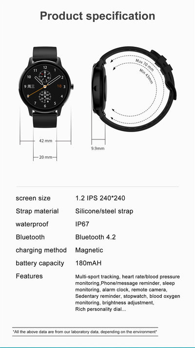 Pulsera Inteligente Deportiva con Monitor de Frecuencia Cardíaca y Sueño IP67 - Image 27