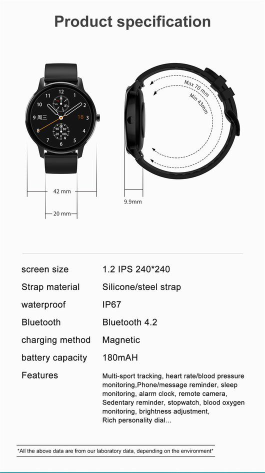 Pulsera Inteligente Deportiva con Monitor de Frecuencia Cardíaca y Sueño IP67 - Image 27