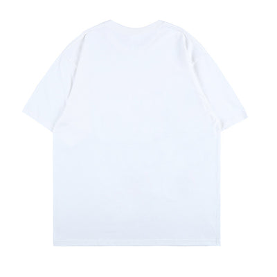 Playera Hip-hop Suelta con Estampado de Caracteres Cuello Redondo Manga Corta - Image 9