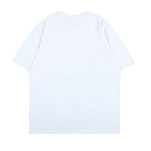 Playera Hip-hop Suelta con Estampado de Caracteres Cuello Redondo Manga Corta - Image 9
