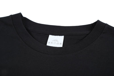 Playera Hip-hop Suelta con Estampado de Caracteres Cuello Redondo Manga Corta - Image 10