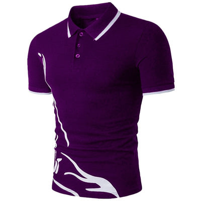Playera Casual para Hombre con Estampado y Cuello Solapa - Image 10