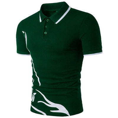 Playera Casual para Hombre con Estampado y Cuello Solapa - Image 11