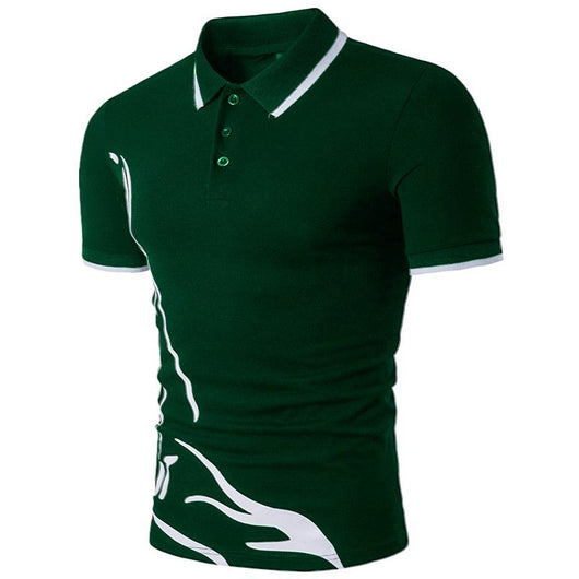 Playera Casual para Hombre con Estampado y Cuello Solapa - Image 11