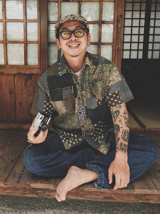 Camisa Japonesa de Algodón Verde Café - Diseño Floral Anacardo Unisex - Image 11