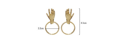 Aretes de Palma Dorados - Plata 925 con Baño de Oro 18K - Image 6
