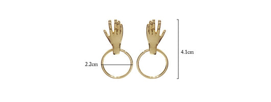 Aretes de Palma Dorados - Plata 925 con Baño de Oro 18K - Image 6