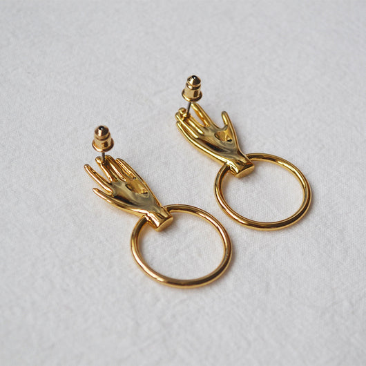 Aretes de Palma Dorados - Plata 925 con Baño de Oro 18K - Image 7