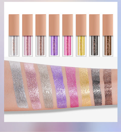Set de 8 Sombras Líquidas Perladas Multicolor con Brillo para Ojos - Image 13