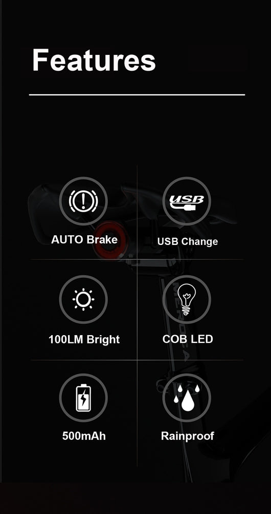 Luz Trasera LED Personalizada para Bicicleta - Seguridad Nocturna - Image 3
