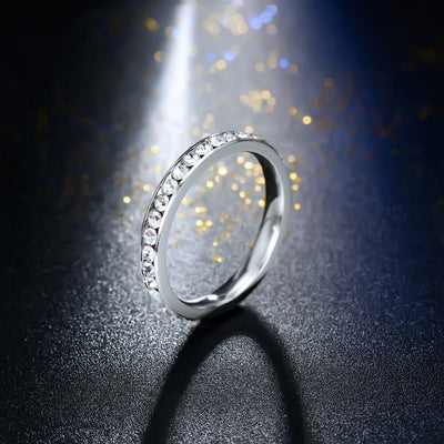 Anillo de Diamantes para Mujer - Diseño de Línea Simple Brillo Intenso - Image 13