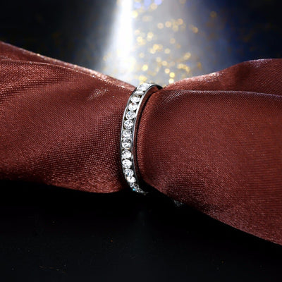 Anillo de Diamantes para Mujer - Diseño de Línea Simple Brillo Intenso - Image 14