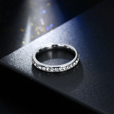 Anillo de Diamantes para Mujer - Diseño de Línea Simple Brillo Intenso - Image 15