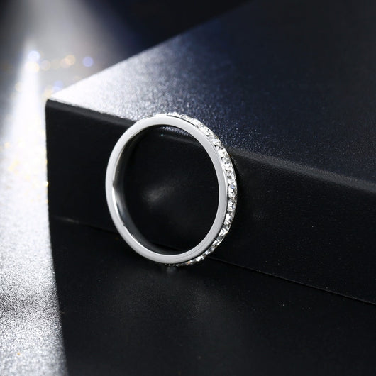 Anillo de Diamantes para Mujer - Diseño de Línea Simple Brillo Intenso - Image 16