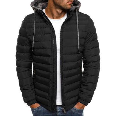 Chaqueta Acolchada con Capucha y Cuello Alto para Hombre - Image 17